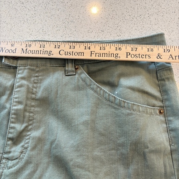 Gloria Vanderbilt Womens Olive Green Jeans Plus Size 18 Capri Stretch Denim - Picture 8 of 13